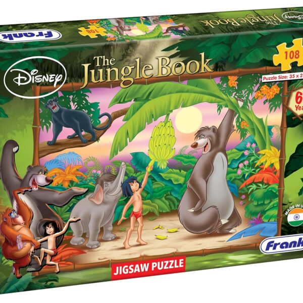 Frank Disney The Jungle Book Jigsaw Puzzle (108 Pieces) for Kids Above 6+ Years - Fun & Challenging Brain Booster Games - Educational Puzzle for Focus and Memory -11851